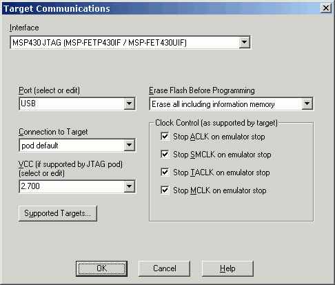 MSP430 JTAG Setup