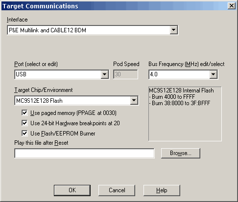 P&E CABLE12/Multilink Setup